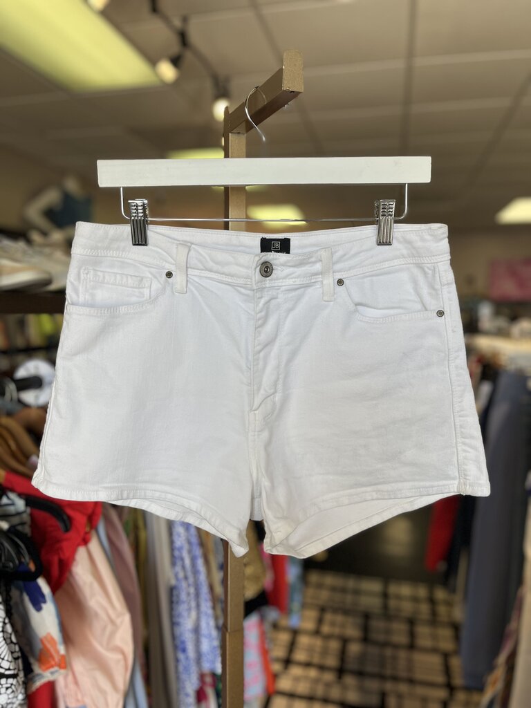 Just Black - White Denim Shorts