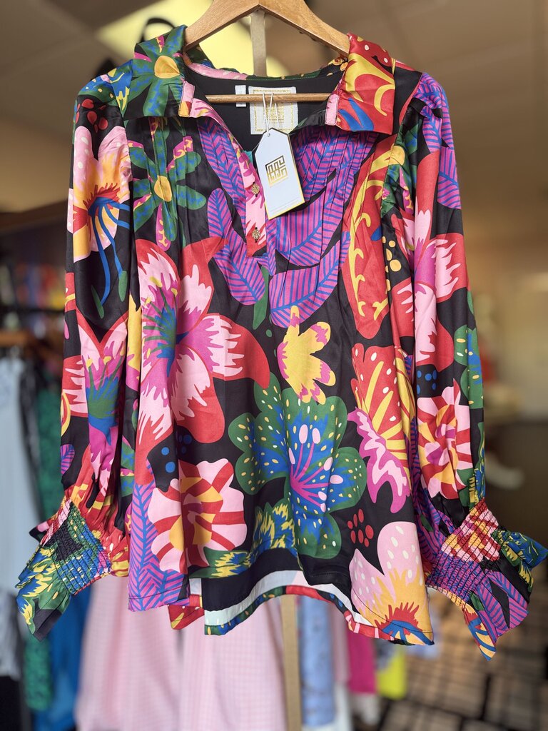 Emily McCarthy -NWT Charlotte Top in Midnight Garden