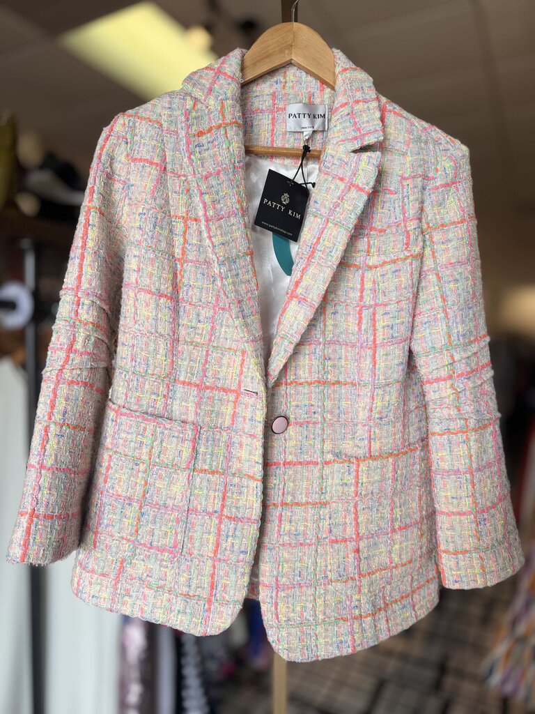 Patty Kim NWT - Brooke Jacket in Multi Plaid Tweed