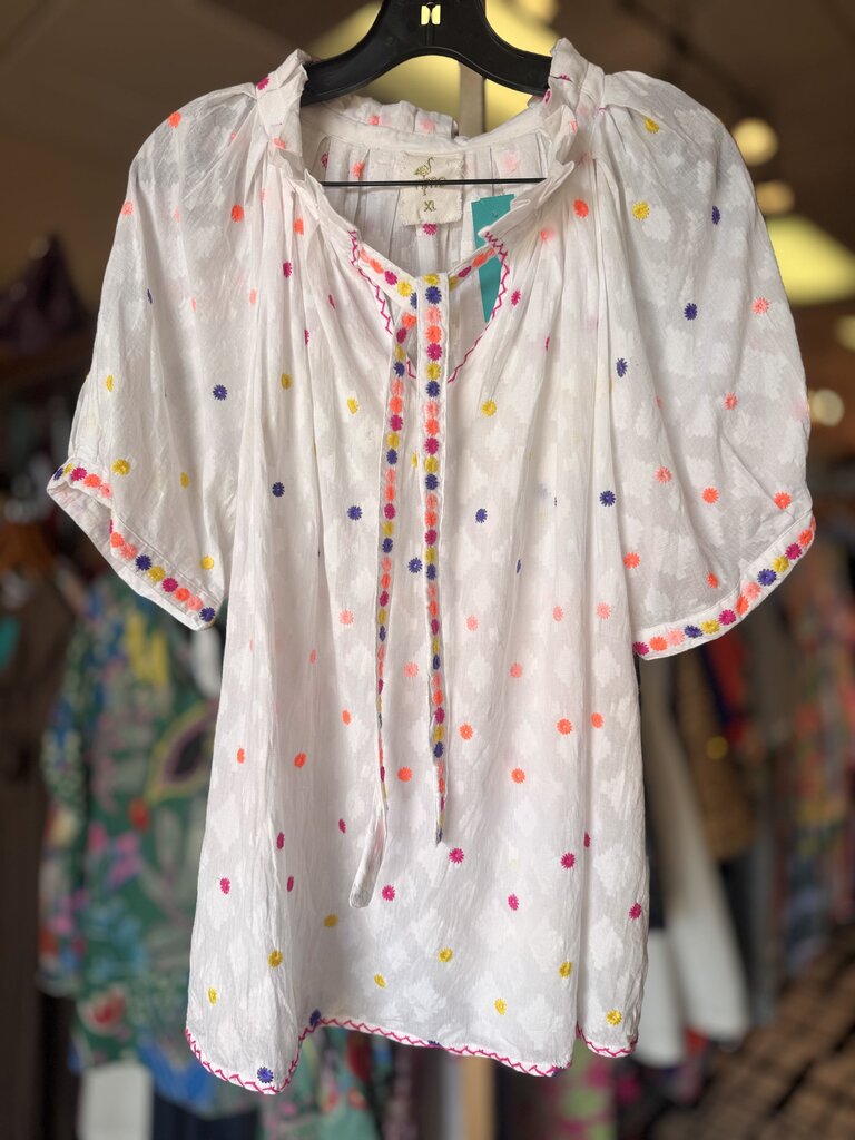 Nimo with Love - Embrodiered Floral Top
