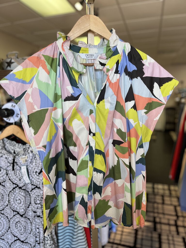 Crosby - SS Top w. Abstract Print