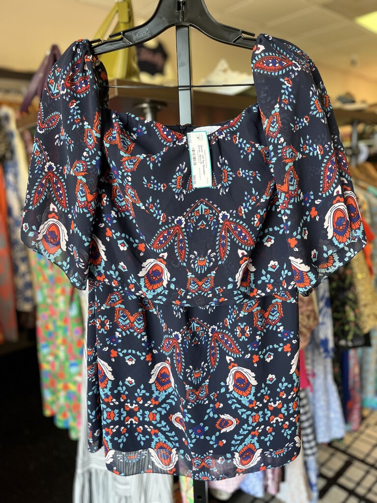 Saylor - Off the Shoulder Dress - Navy