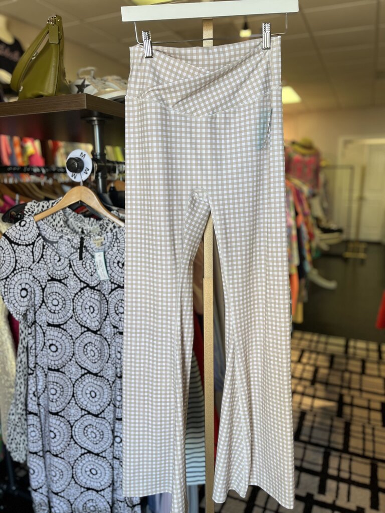 Kimberly C - Gingham Flare Leggings