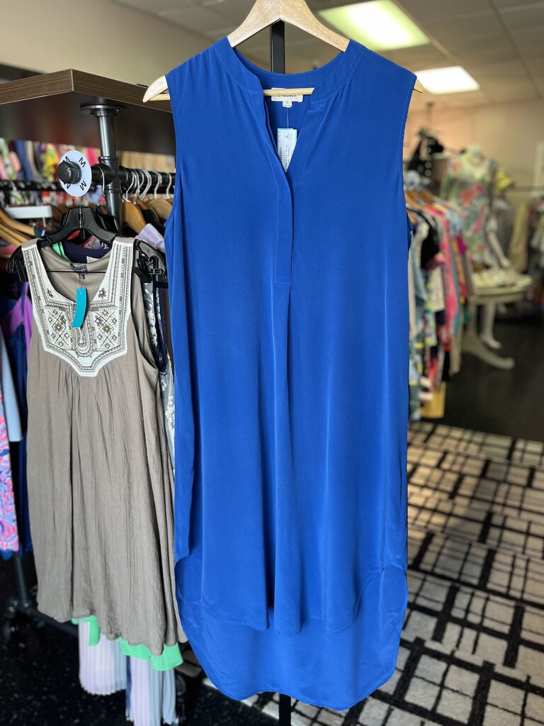 L'Agence - 100% Silk Midi Dress - Royal Blue