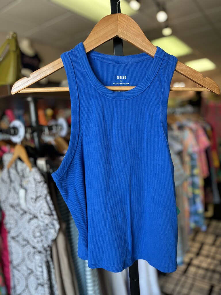 Maeve/Anthro - Cropped Tank - Blue
