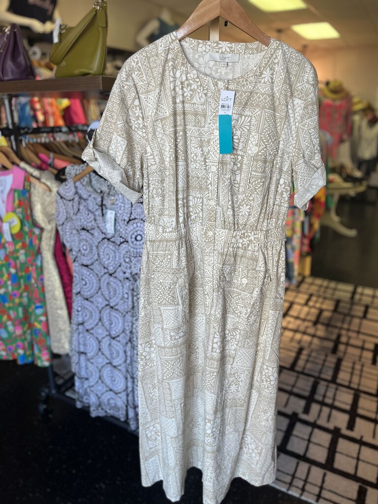 LOFT - Button Down Shirt Dress in Floral Print