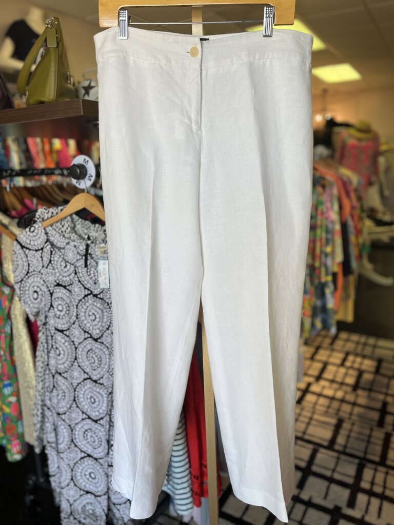 Talbots - Linen Blend Wide Leg Pants - White