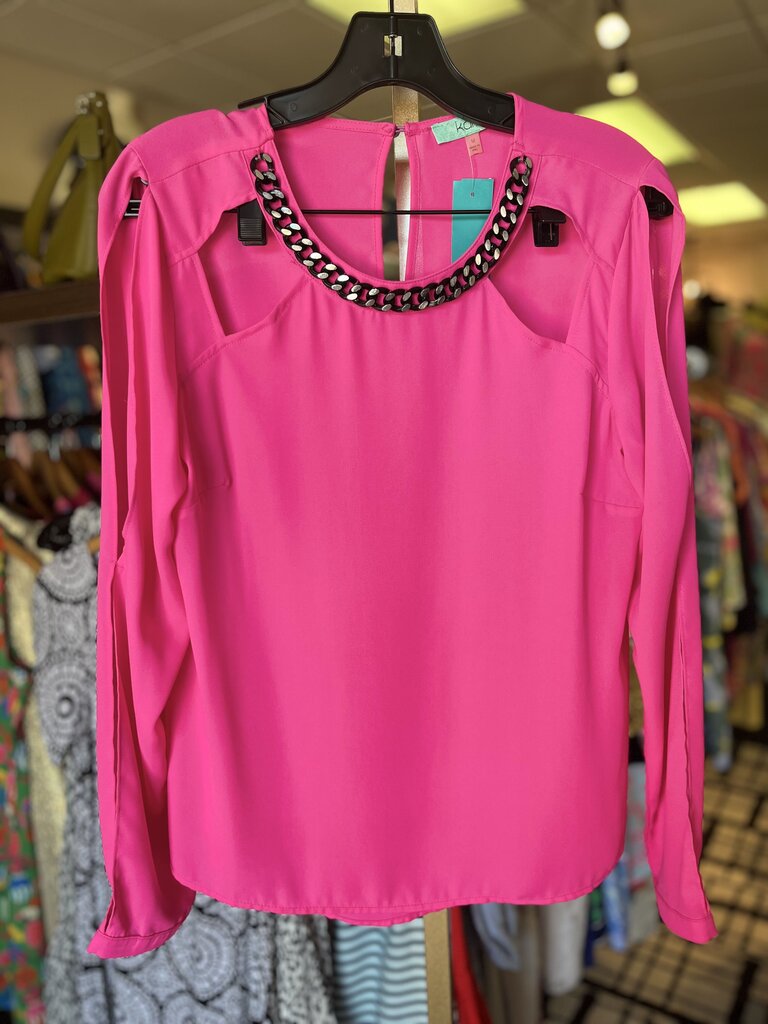 Karlie - Cold Shoulder Blouse - Pink