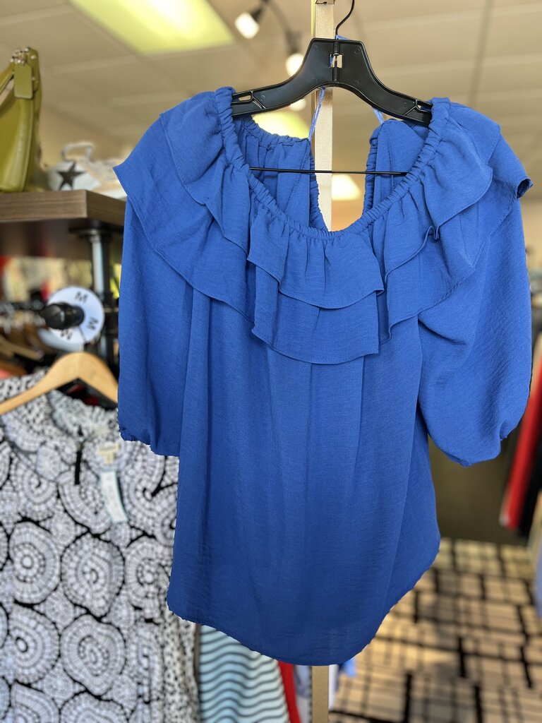 Vince Camuto - Cobalt Ruffle Top