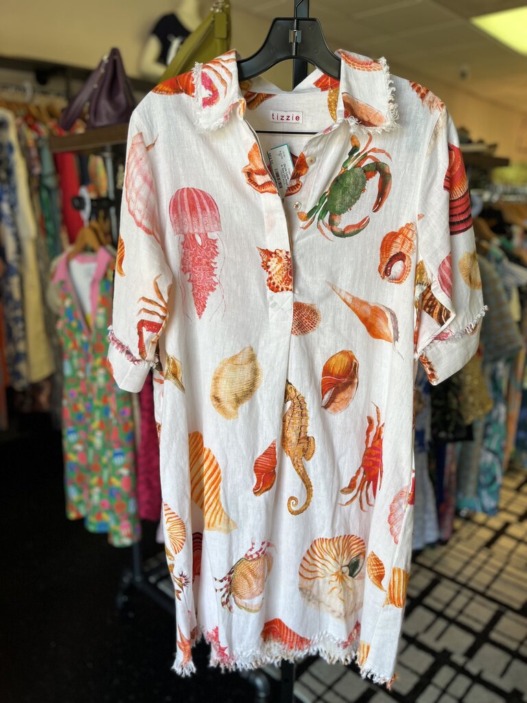 Dizzie Lizzie - Chatham Dress in Sea Life Print