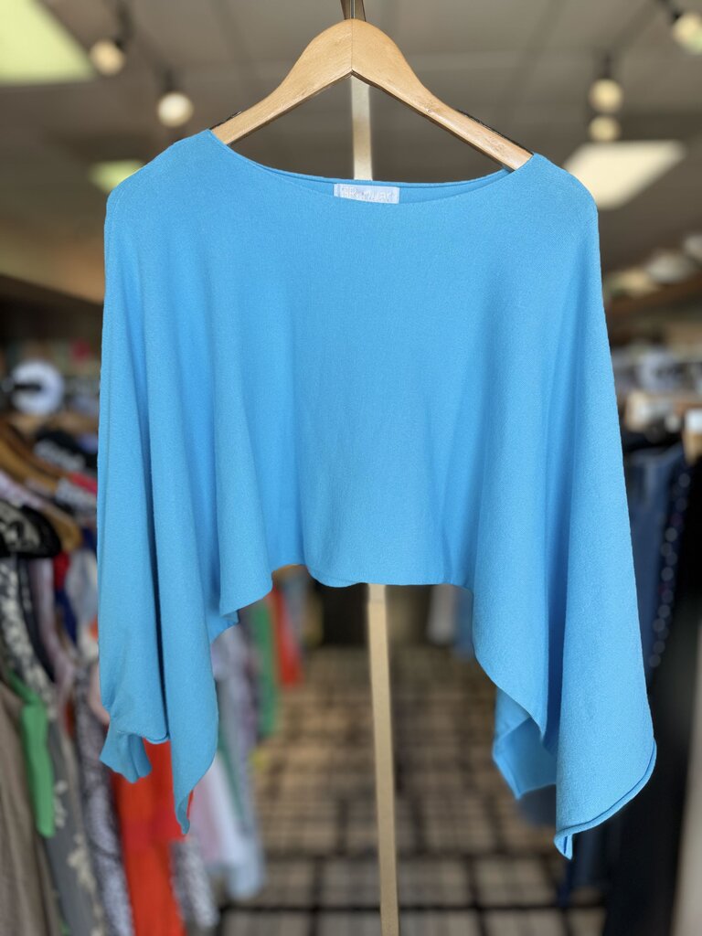 Renuar - Poncho Style Sweater - Blue