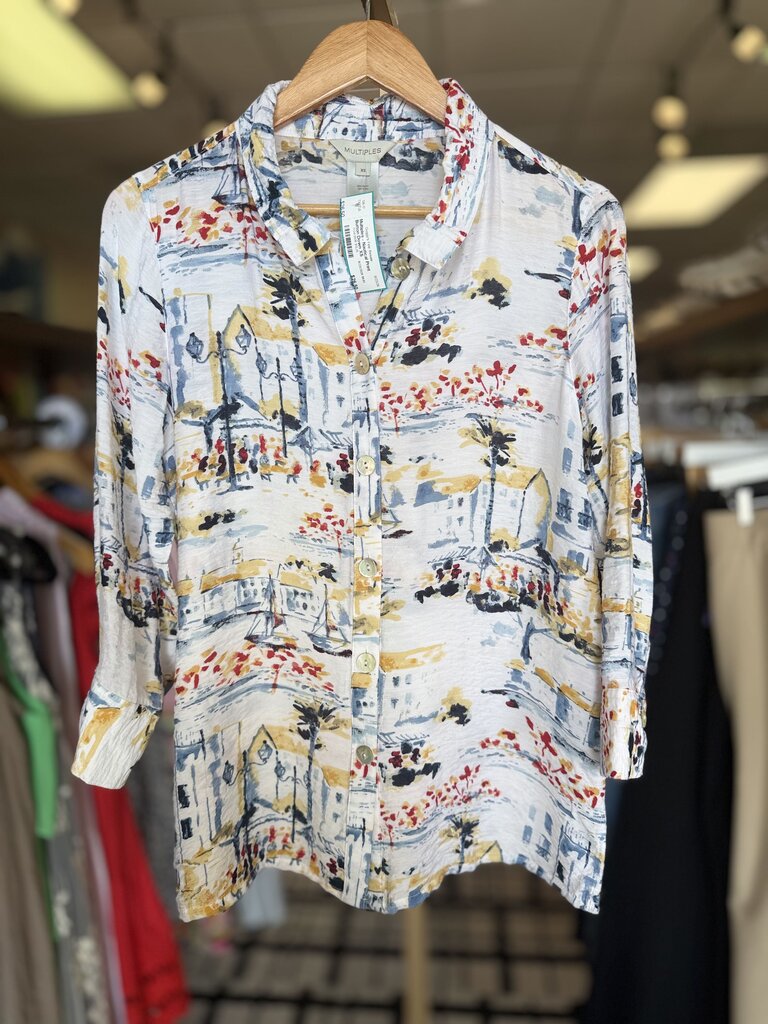 Multiples - Nautical Print Button Down