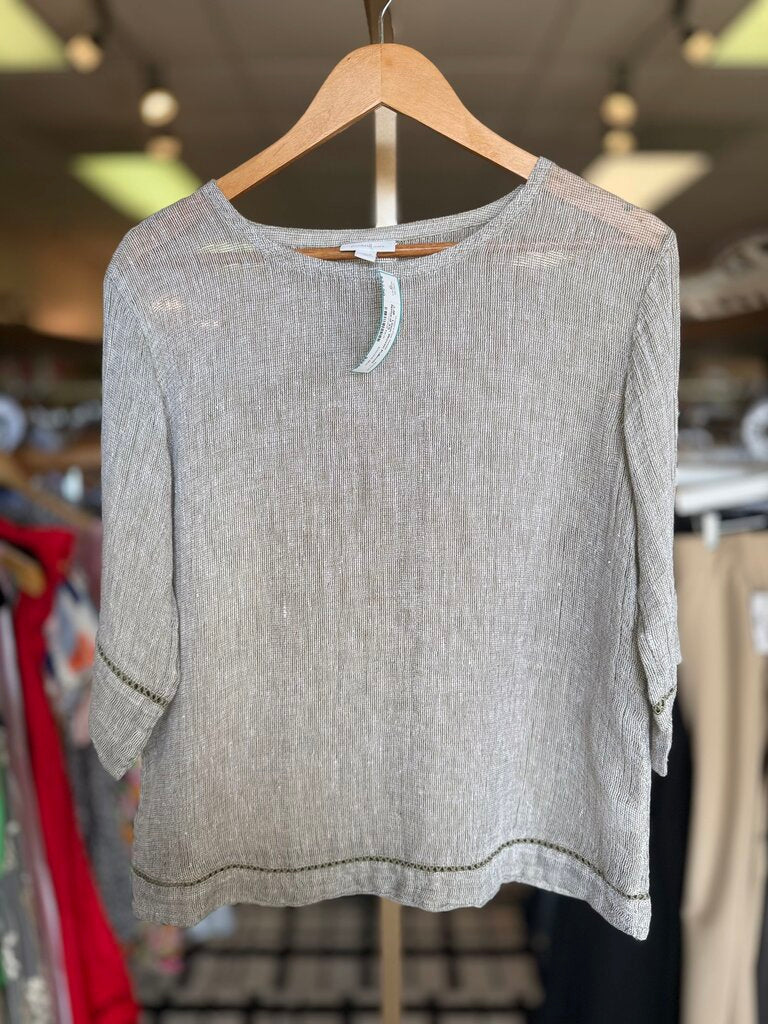 J.Jill - Linen Woven Pullover - Natural