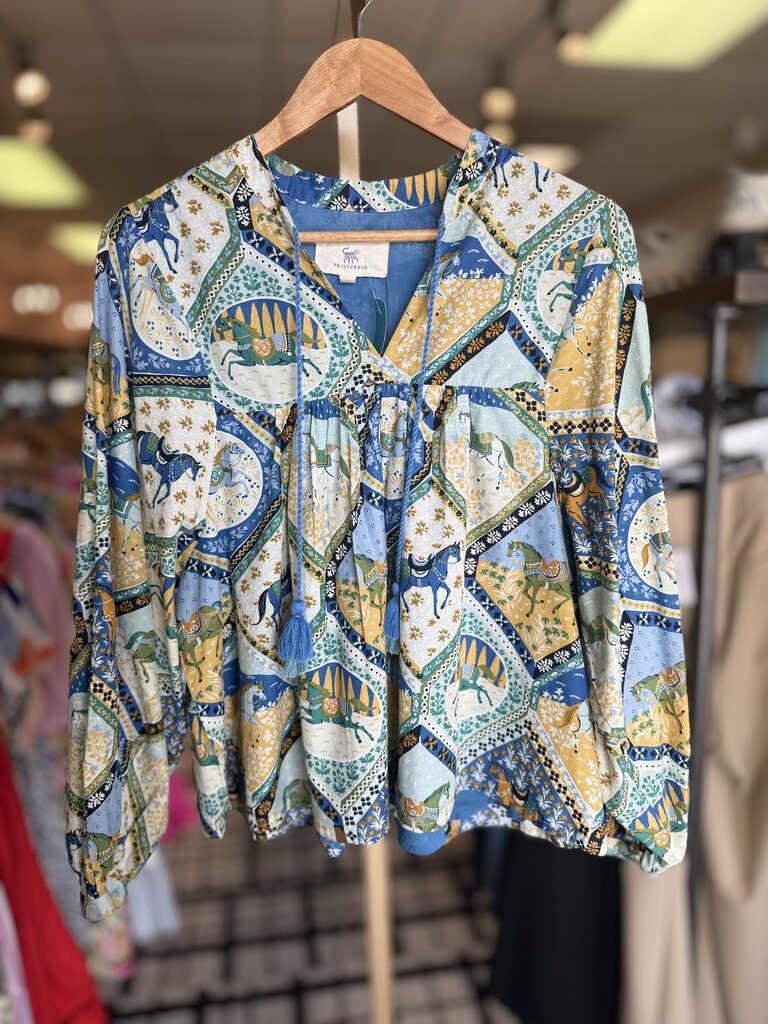 Printfresh - Tides Turned Blouse in High Horse Print