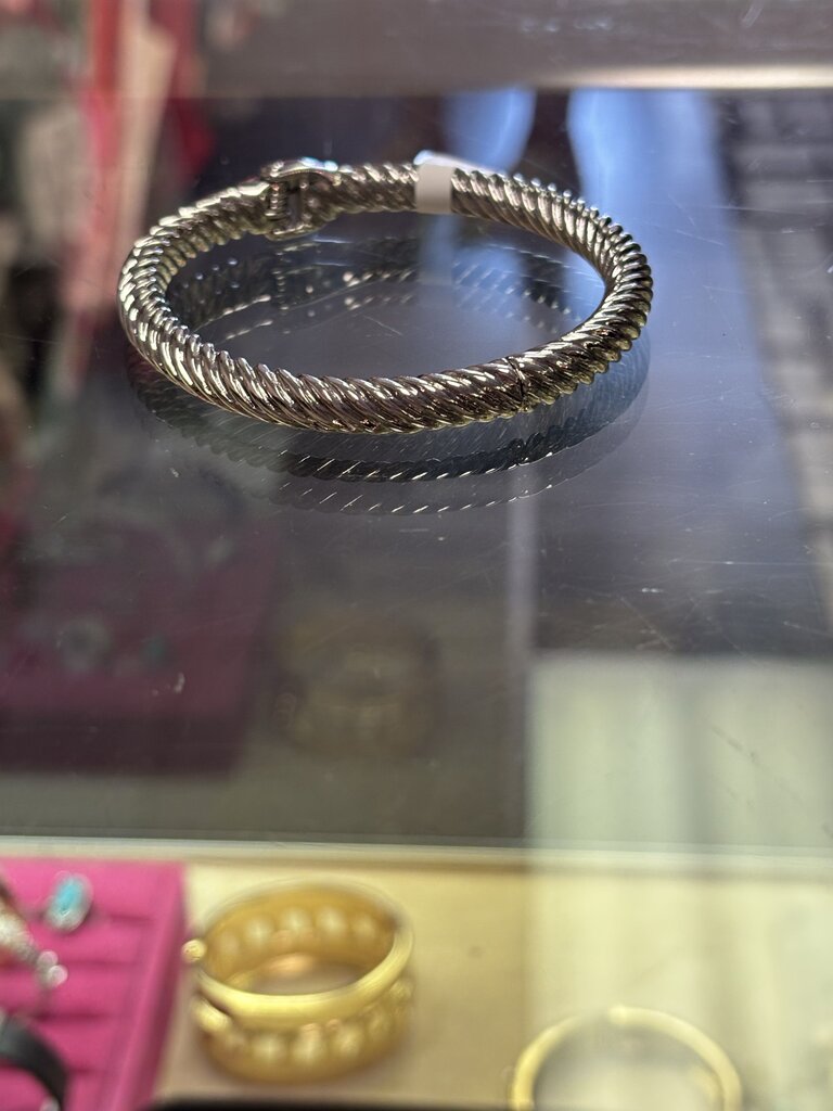 Braided Silver Cuff Bracelet