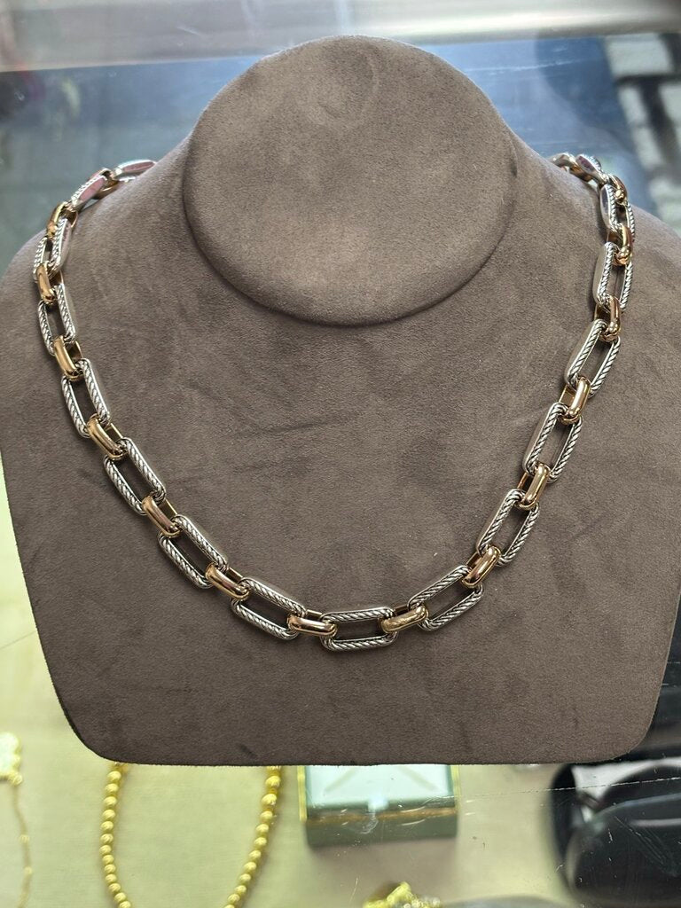 Mixed Metal Link Necklace