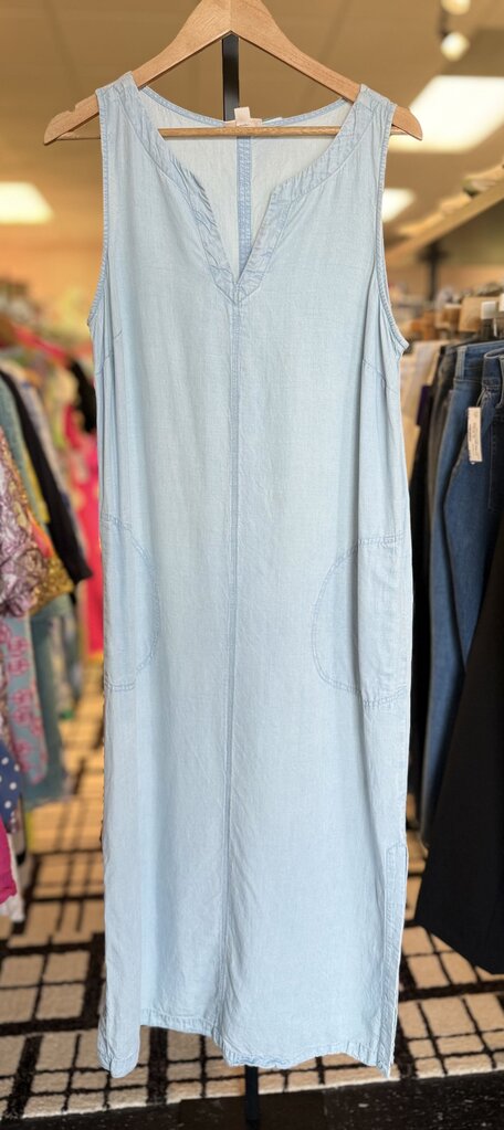J.Jill - Sleeveless Chambray Midi Dress