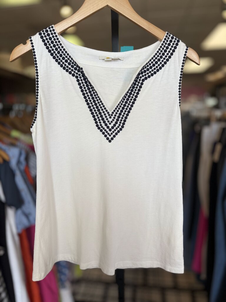 Boden - V-Neck Tank Top - White