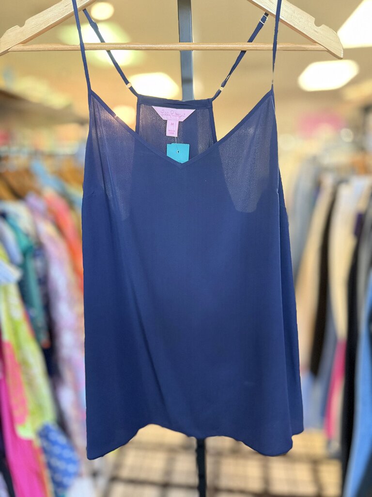 Lilly Pulitzer - Silk Tank Top in Navy