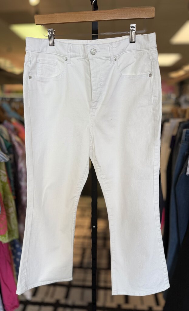 LOFT -NWT The Kick Crop Jeans - White