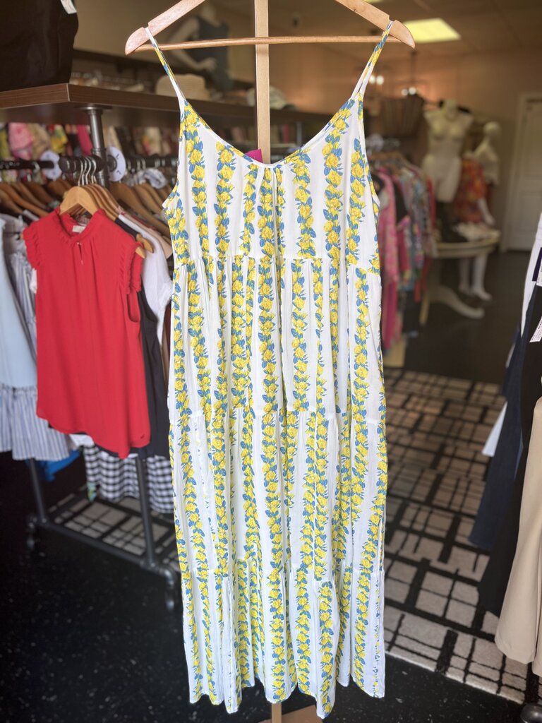 Olivia James - Floral Maxi Dress - Blue/Yellow