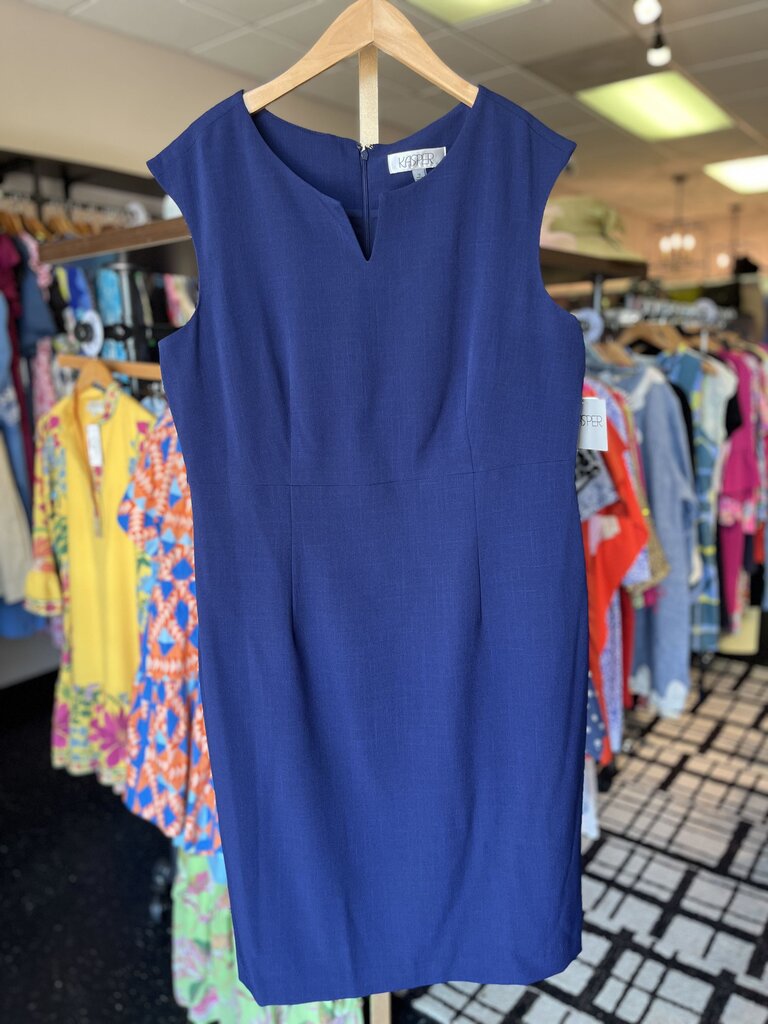 Kasper - Sleeveless Midi Dress in Navy
