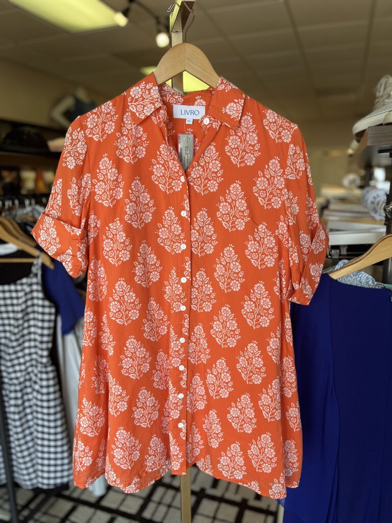 Livro - Dock Dress - Orange Floral