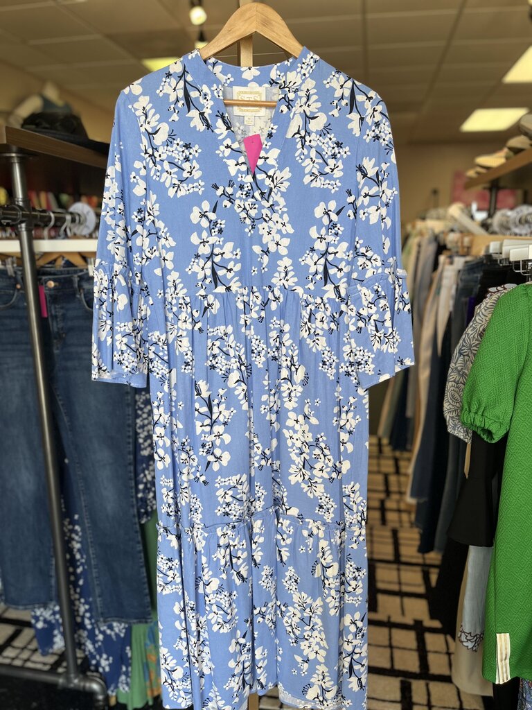 STS - Linen Blend Tiered Floral Maxi