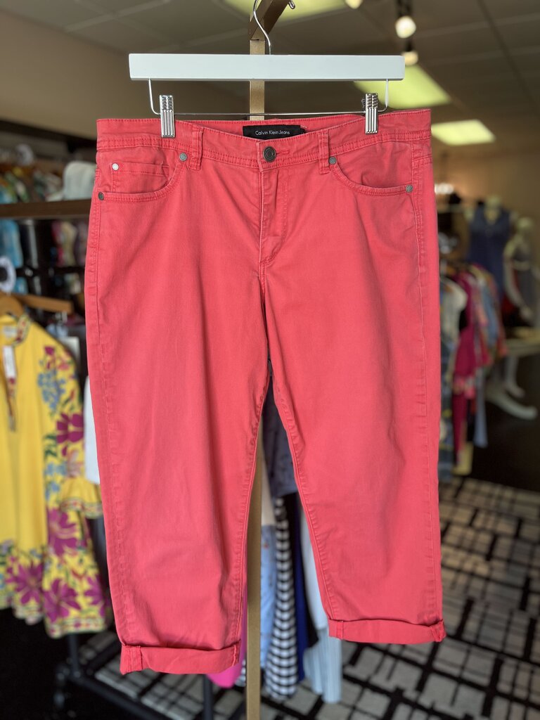 Calvin Klein - Skinny Cropped Chino Pants in Pink