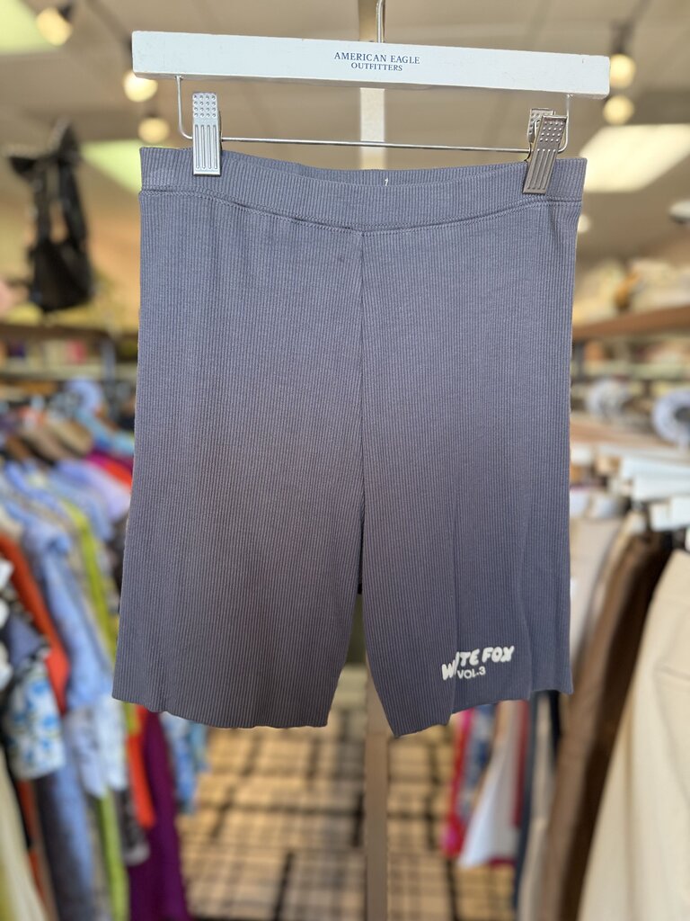 White Fox - Ribbed Shorts - Gray
