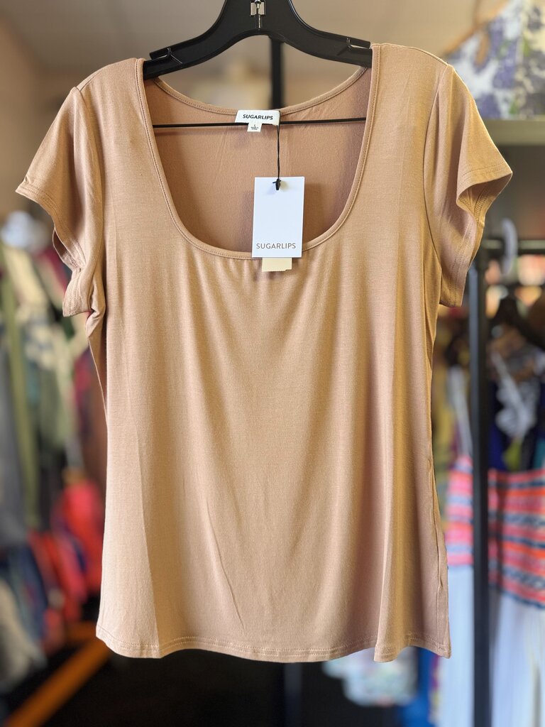Sugarlips NWT-All For You Knit Top - Camel
