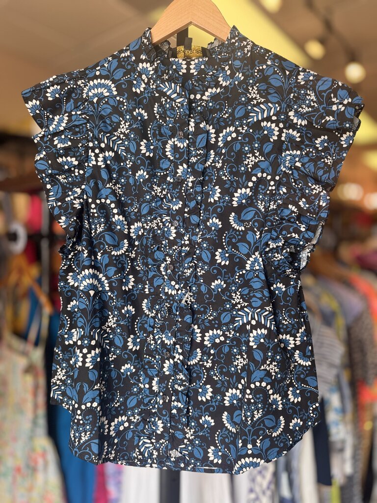 Sugarlips NWT-Etta Floral Ruffle Top