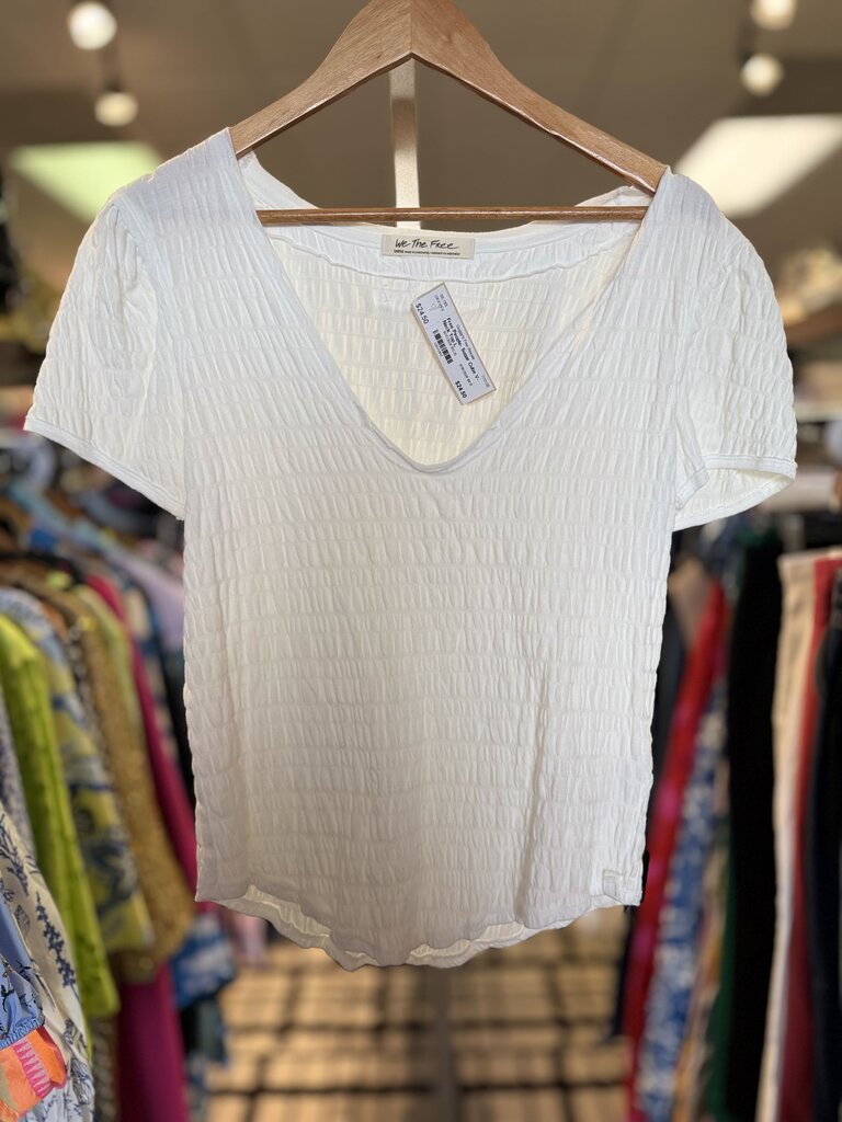 Free People- Sugar Cube V-Neck Top
