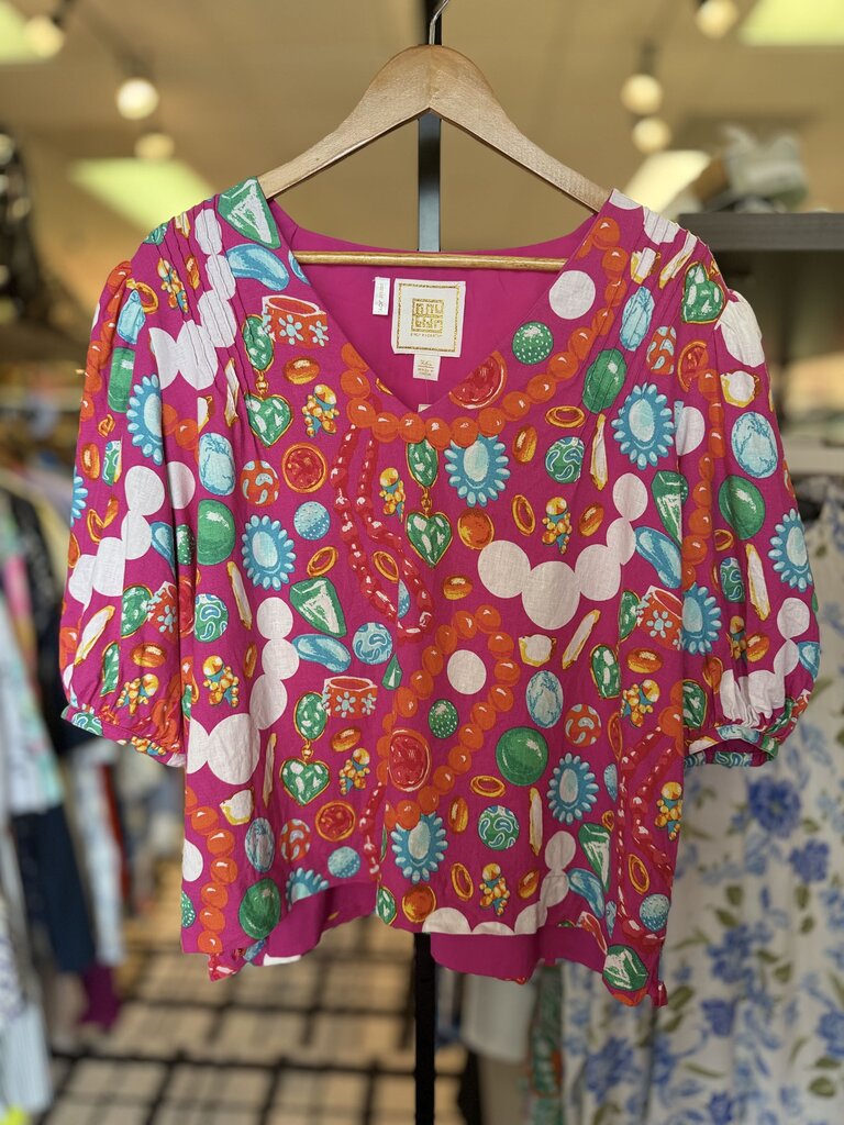 Emily McCarthy - Penny Top in Jewelry Box Print