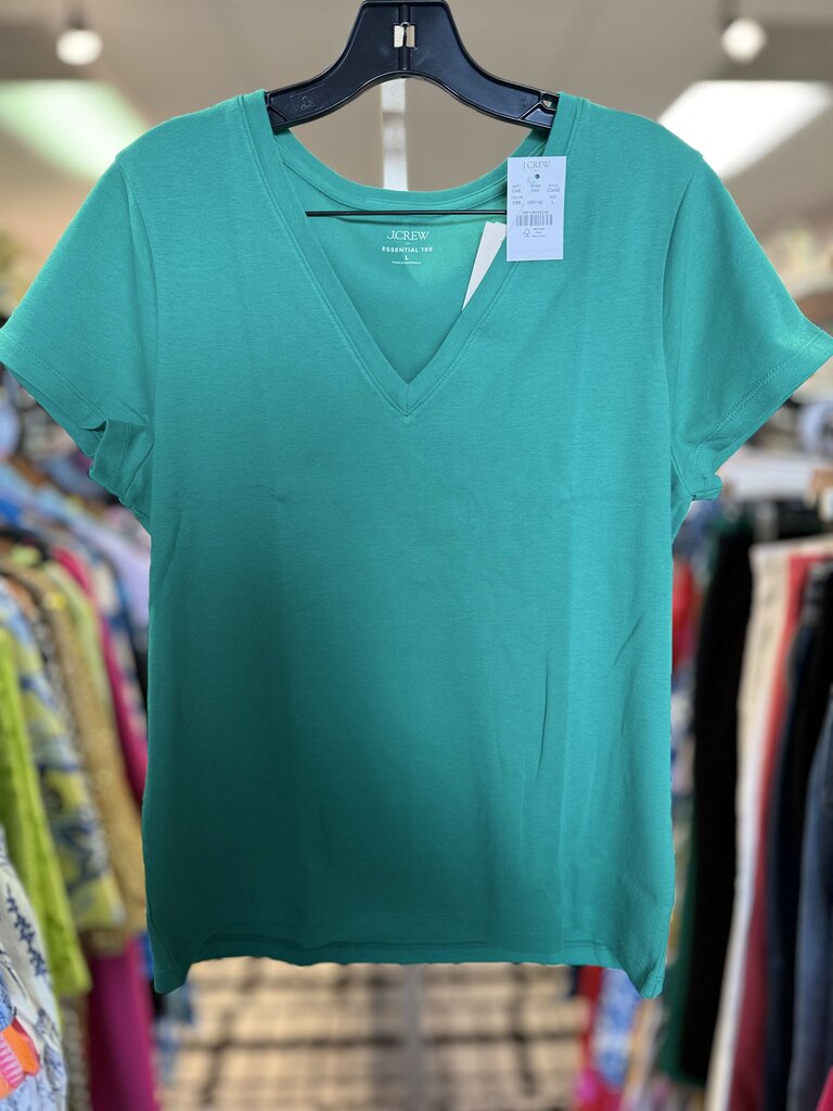 J.Crew NWT - Essential V-Neck Tee-Emerald