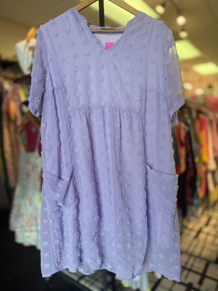 Lavender Swiss Dot Dress