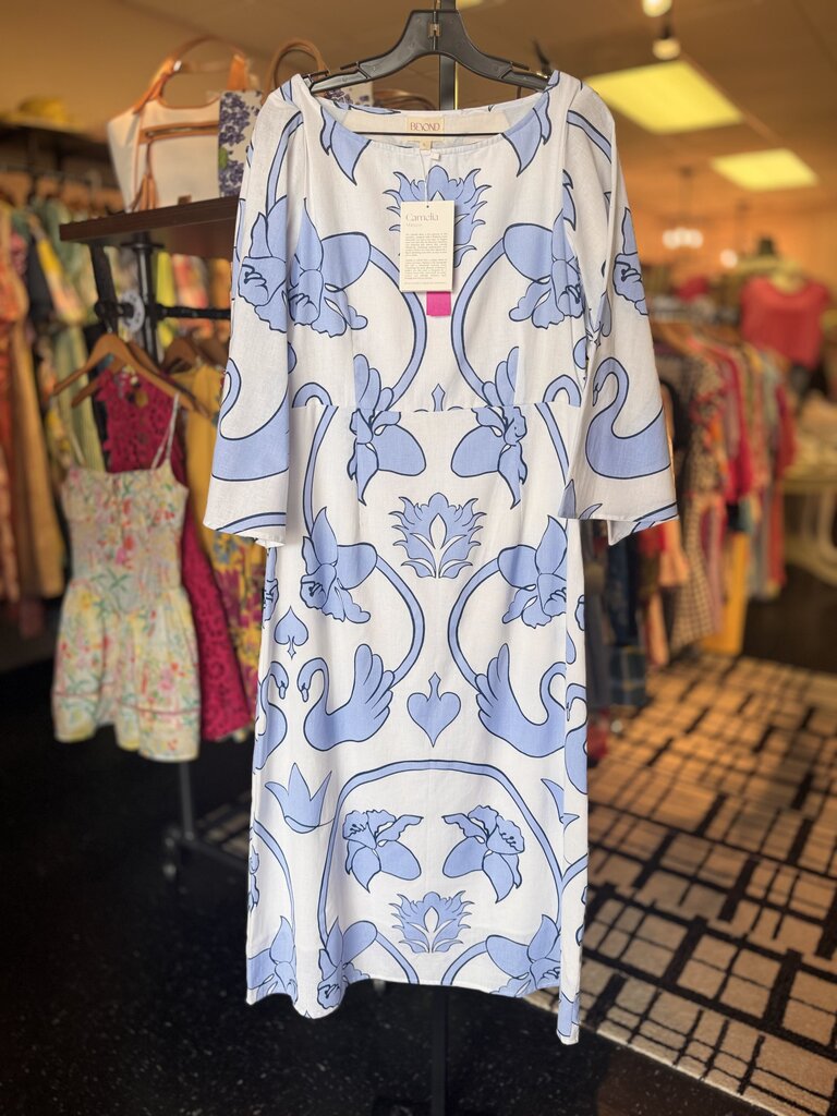 Beyond by Vera NWT-Camelia Dress in Monaco Celeste