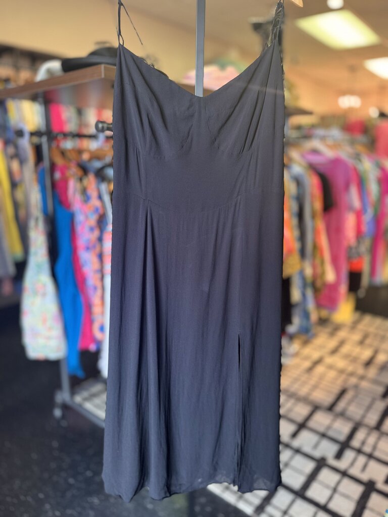 Reformation - Black Midi Dress