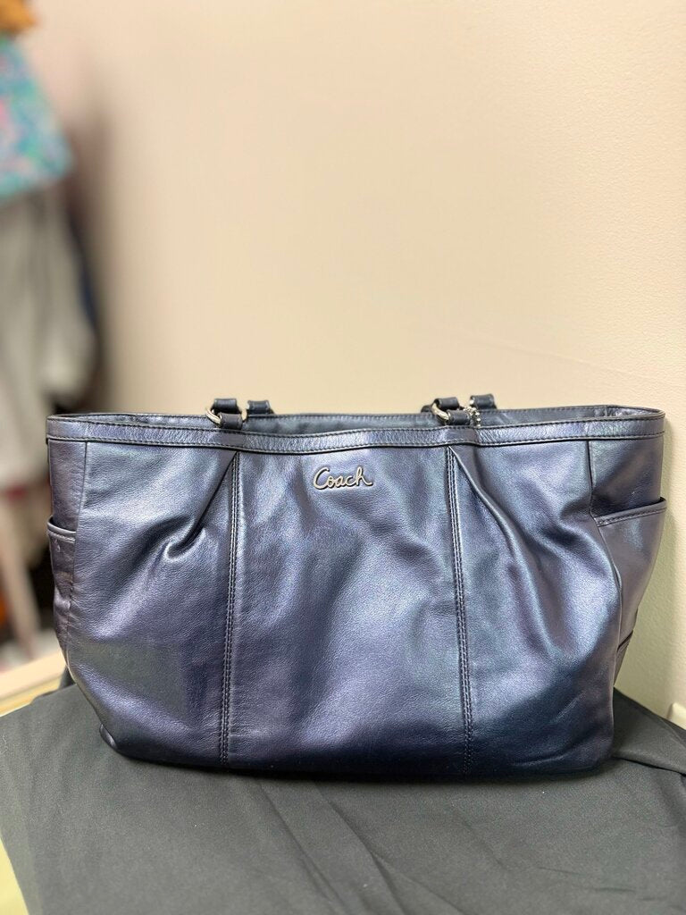 Coach - East-West Gallery Tote in Navy Blue