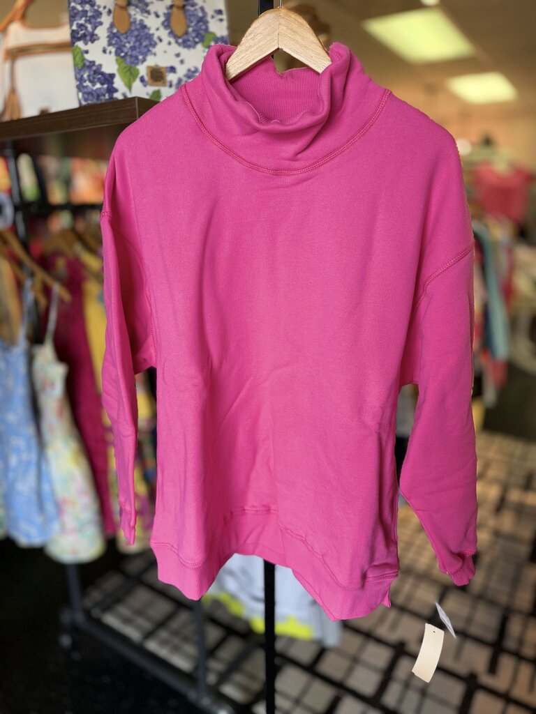FP Movement NWT - A Cut Above Mock Neck Pullover in Candy Pink