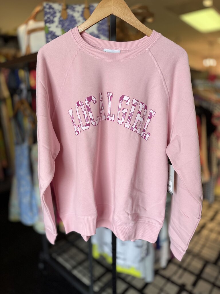 Local Girl NWT - Pink Arch Crewneck Pullover