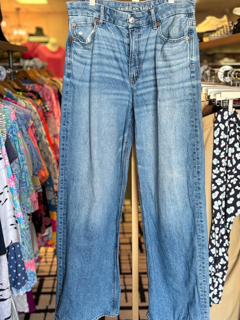 AE - Curvy HR Baggy Straight Jeans