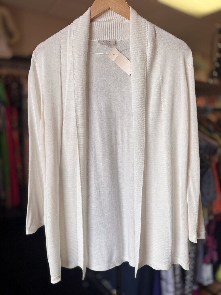 Loft - Knit Open Front Cardigan - White