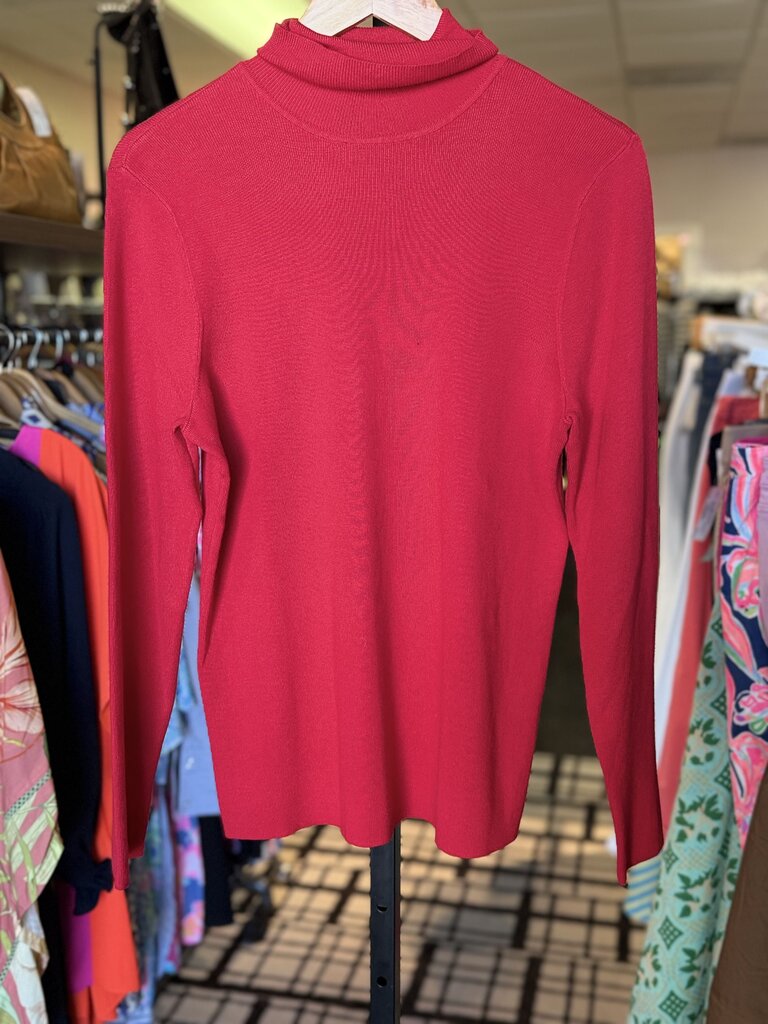 Chico's - LS Turtleneck Top - Red