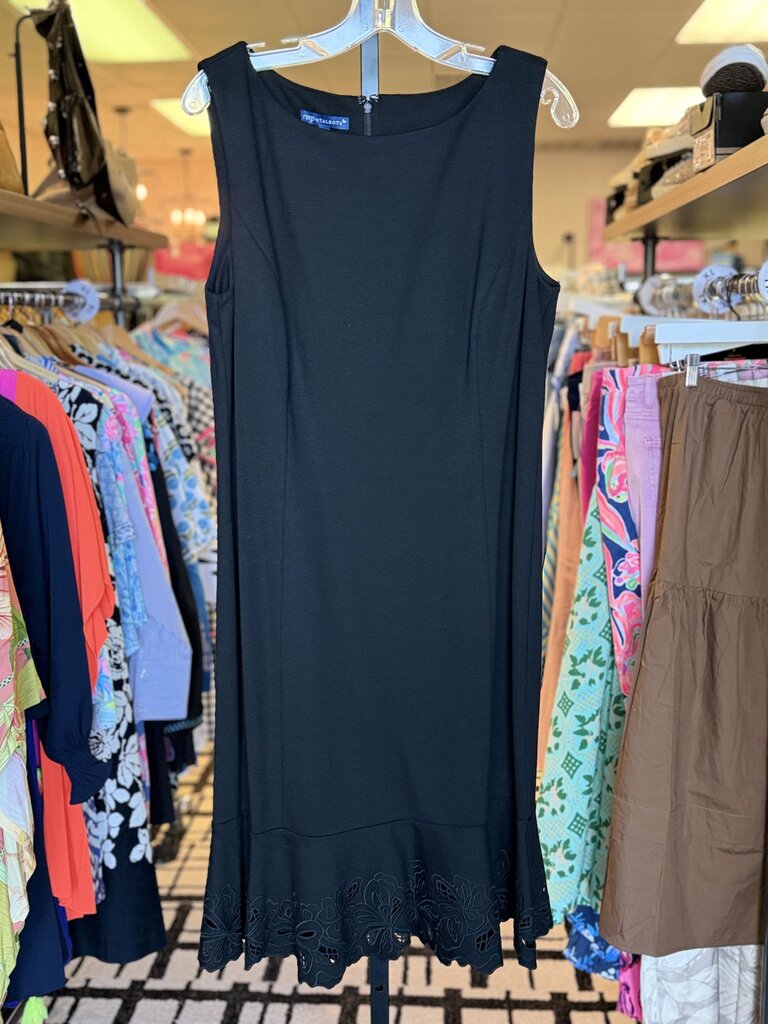 Talbots NWT - Sleeveless Midi Dress w. Ruffle Hem - Black