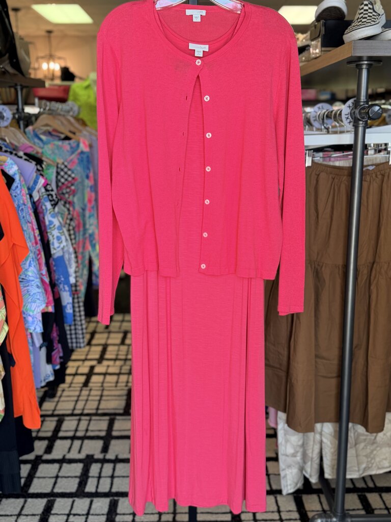 J.Jill - Knit Maxi and Cardigan Set - Pink