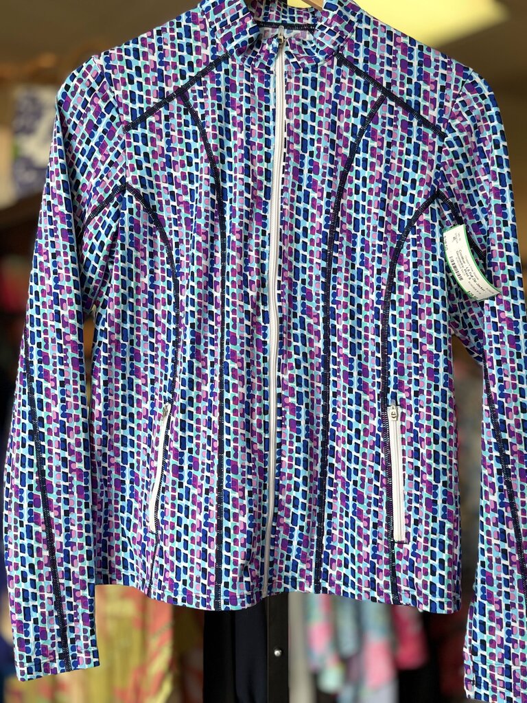 Coolibar - LS Full Zip Jacket - Geometric Print