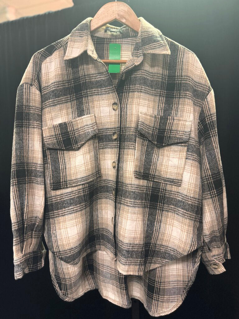 Miou Muse - Plaid Shacket -