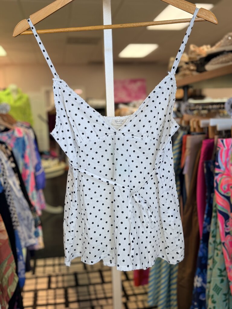 John Galt NWT Dotted Tank - White
