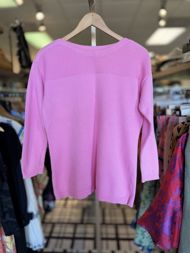 Talbots- Boatneck Knit Sweater in Bubblegum